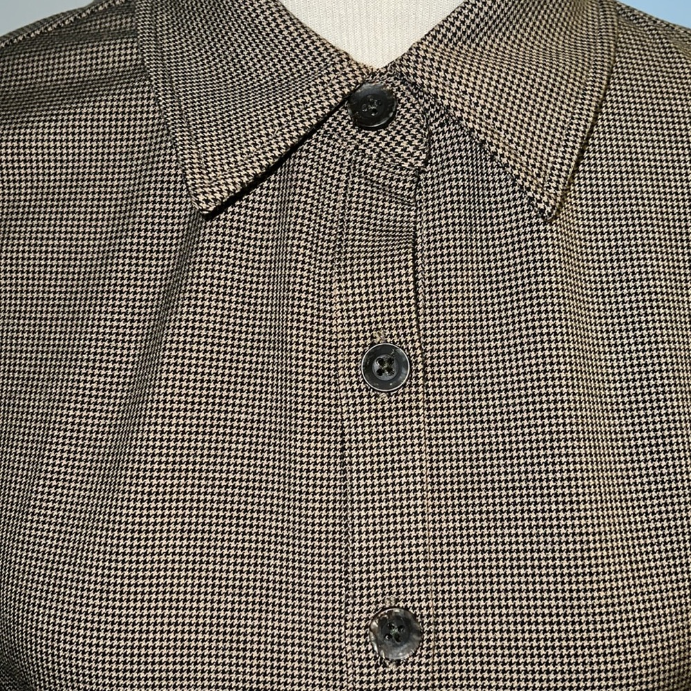 Peace of Cloth Med brown houndstooth jacket New With Tags